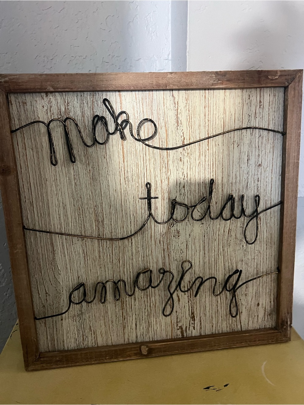 Rustic 'Make Today Amazing' Black Wire Wall Art